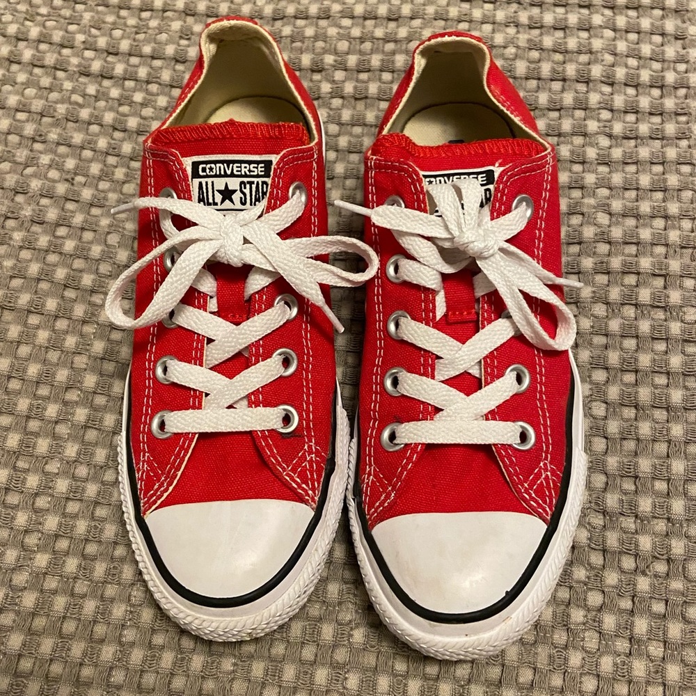 Red Converse All Stars Low Rise
